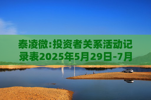 泰凌微:投资者关系活动记录表2025年5月29日-7月1日  第1张