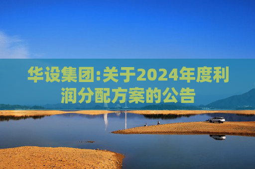 华设集团:关于2024年度利润分配方案的公告  第1张
