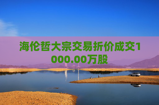 海伦哲大宗交易折价成交1000.00万股