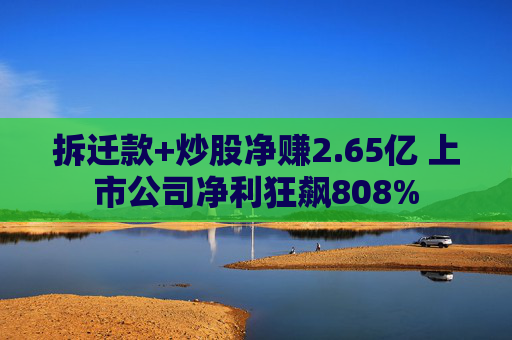 拆迁款+炒股净赚2.65亿 上市公司净利狂飙808%  第1张