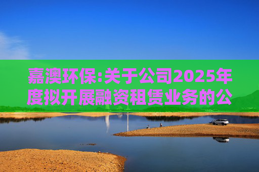 嘉澳环保:关于公司2025年度拟开展融资租赁业务的公告  第1张