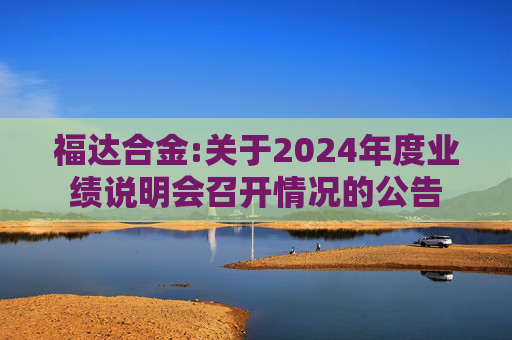 福达合金:关于2024年度业绩说明会召开情况的公告