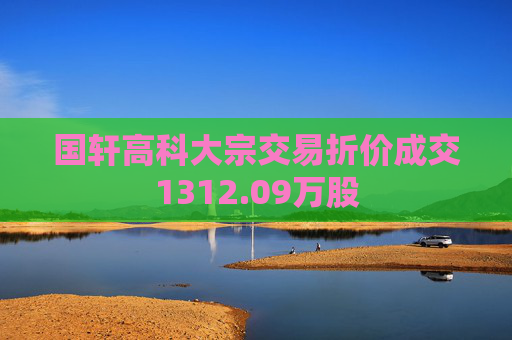 国轩高科大宗交易折价成交1312.09万股