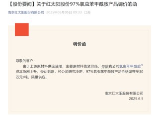 “杀虫剂一哥”价格飙升！ST红太阳领涨，多只概念股走强