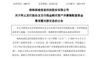 突发！688175，重大资产重组终止！