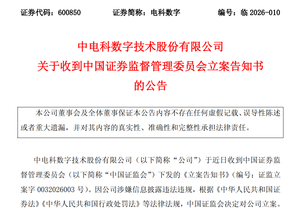 600850,突遭立案! 第1张 600850,突遭立案! 第1张